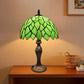 Green Tiffany Style Stained Glass 10 Inch Table Lamp