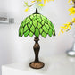 Green Tiffany Style Stained Glass 10 Inch Table Lamp