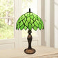 Green Tiffany Style Stained Glass 10 Inch Table Lamp