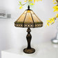 10 Inch Hexagonal Design Tiffany Style Stained Glass Table Lamp