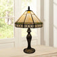 10 Inch Hexagonal Design Tiffany Style Stained Glass Table Lamp
