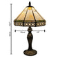 10 Inch Hexagonal Design Tiffany Style Stained Glass Table Lamp