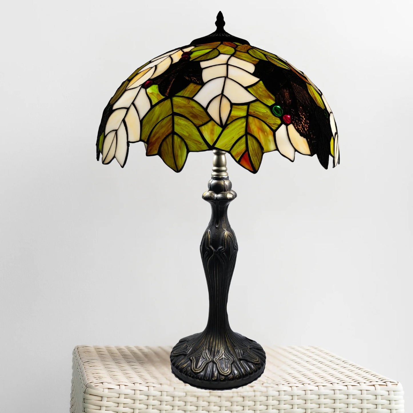 16 Inch Leave design Tiffany Style Table Lamp