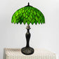 Green Tiffany Style Table Lamp 16 Inch Lampshade
