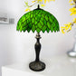 Green Tiffany Style Table Lamp 16 Inch Lampshade