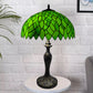 Green Tiffany Style Table Lamp 16 Inch Lampshade