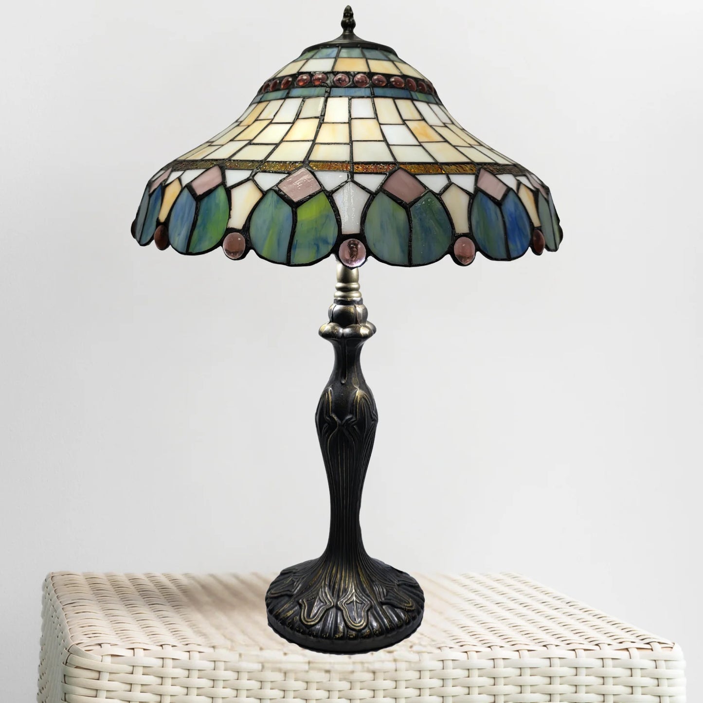 16 Inch Vintage Tiffany Style Table Lamp