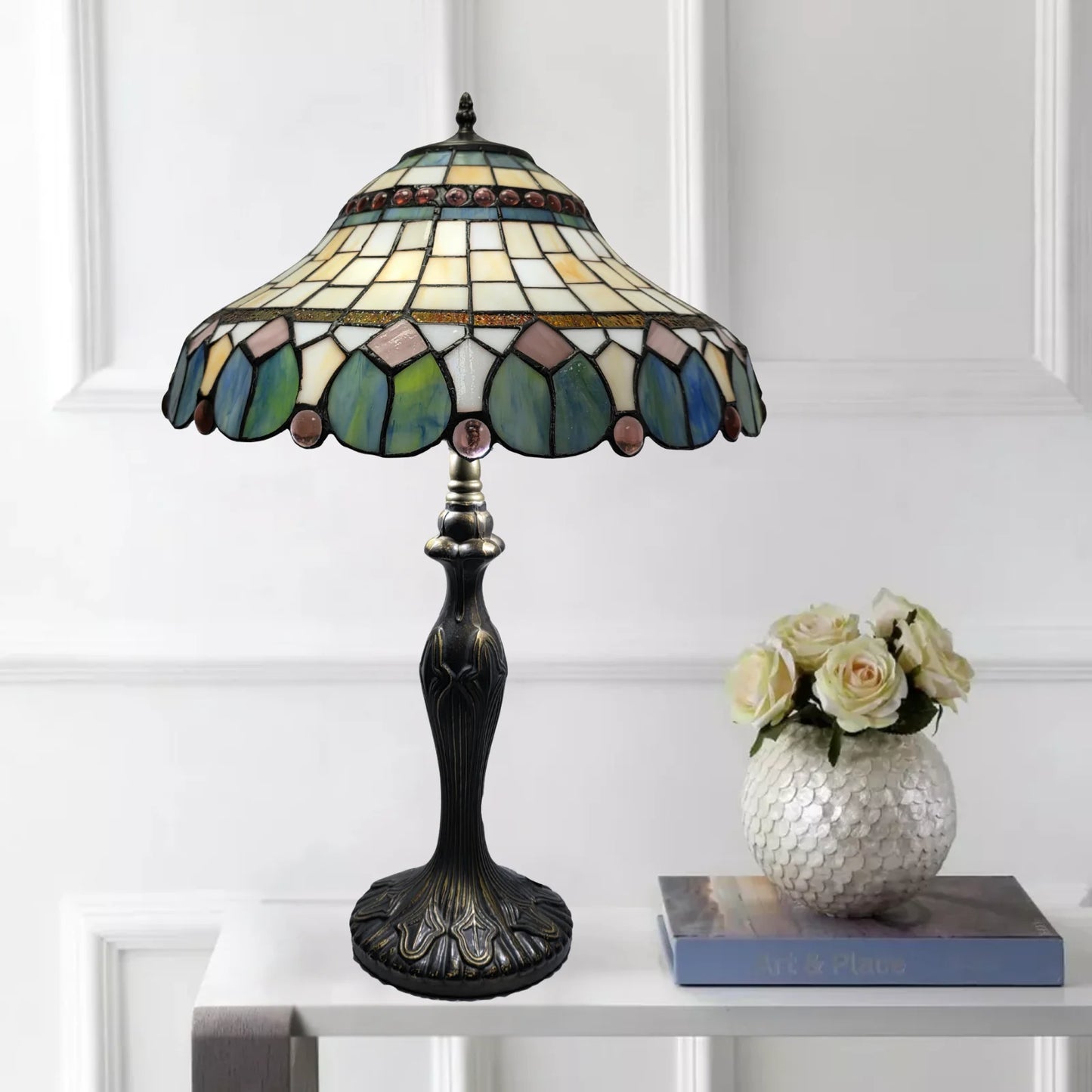 16 Inch Vintage Tiffany Style Table Lamp