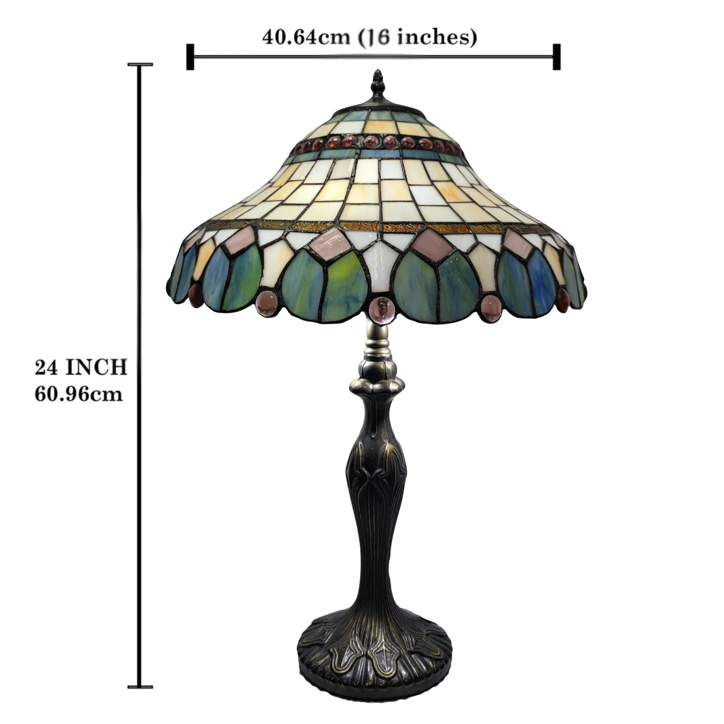 16 Inch Vintage Tiffany Style Table Lamp