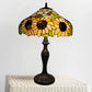 Sunflower Design Tiffany Style Table Lamp 16 Inch Lampshade
