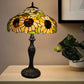 Sunflower Design Tiffany Style Table Lamp 16 Inch Lampshade