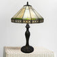 16 Inch Hexagonal Design Tiffany Style Table Lamp Stained Glass Lampshade