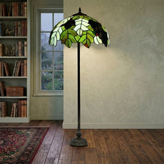 Leaves Design Tiffany Style Standard Lamp