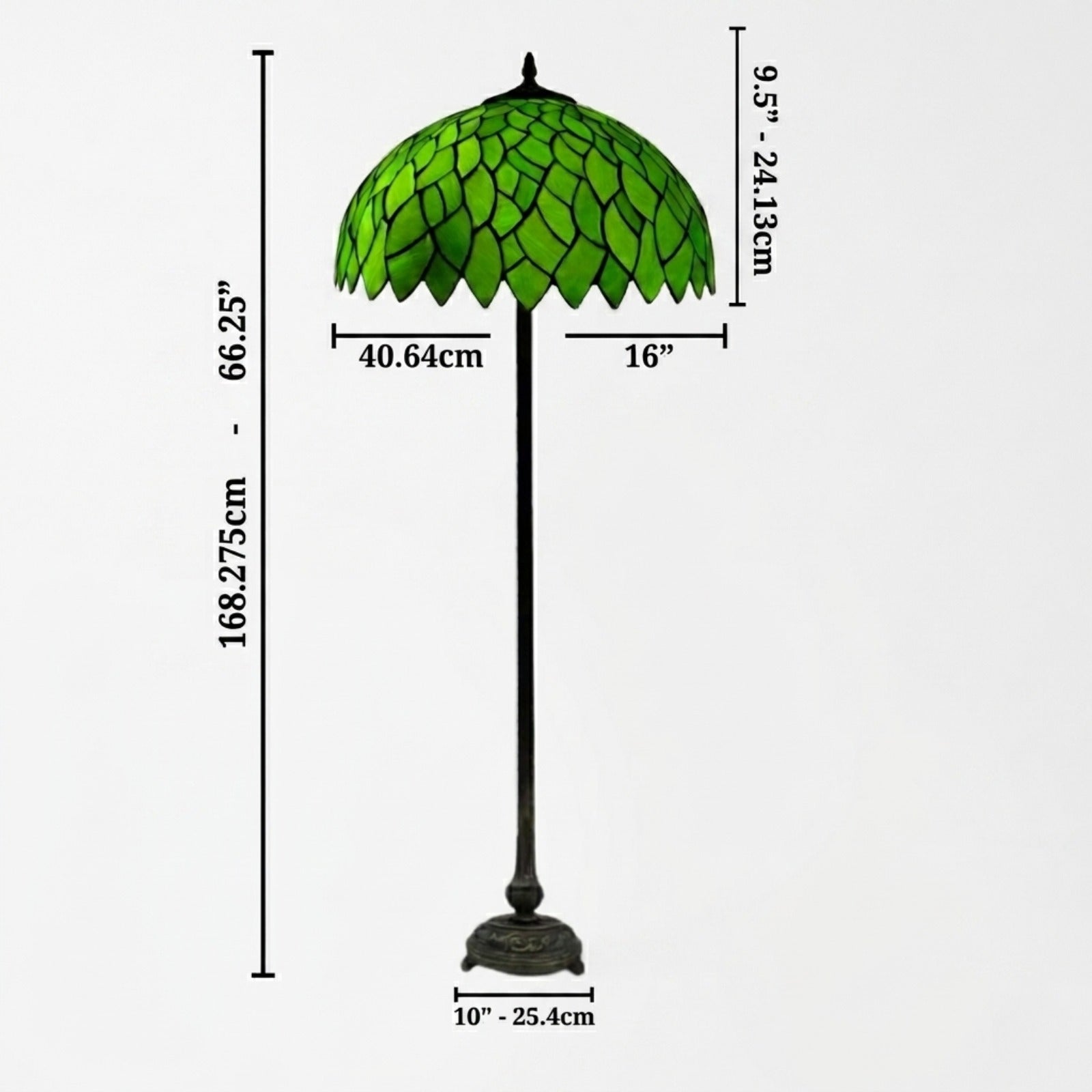 Tiffany Style Standard Lamp Green Color