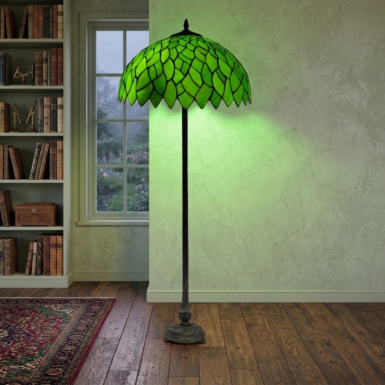 Tiffany Style Standard Lamp Green Color