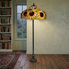 Sunflower Design Tiffany Style Foor Lamp