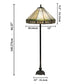 Hexagonal Stained Glass Tiffany Style Standard Lamp