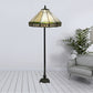 Hexagonal Stained Glass Tiffany Style Standard Lamp