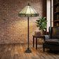 Hexagonal Stained Glass Tiffany Style Standard Lamp