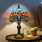 Blue And Orange 8 Inch Tiffany Style Table Lamp