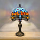 Blue And Orange 8 Inch Tiffany Style Table Lamp