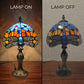 Blue And Orange 8 Inch Tiffany Style Table Lamp