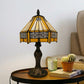 Yellow Hexagonal 8 Inch Tiffany Style Table Lamp Stained Glass Lampshade