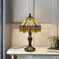 Yellow Hexagonal 8 Inch Tiffany Style Table Lamp Stained Glass Lampshade