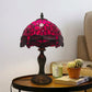 Red Dragonfly Tiffany Style 8 Inch Table Lamp