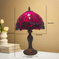 Red Dragonfly Tiffany Style 8 Inch Table Lamp