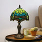 Green Dragonfly Design 8 Inch Tiffany Style Table Lamp