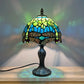 Green Dragonfly Design 8 Inch Tiffany Style Table Lamp