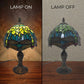 Green Dragonfly Design 8 Inch Tiffany Style Table Lamp