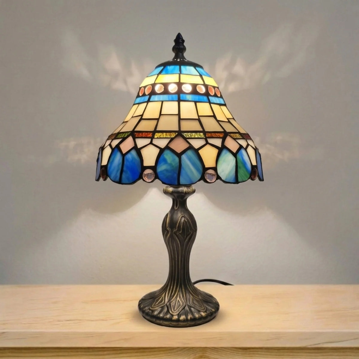 Multicolor 8 Inch Tiffany Style Table Lamp