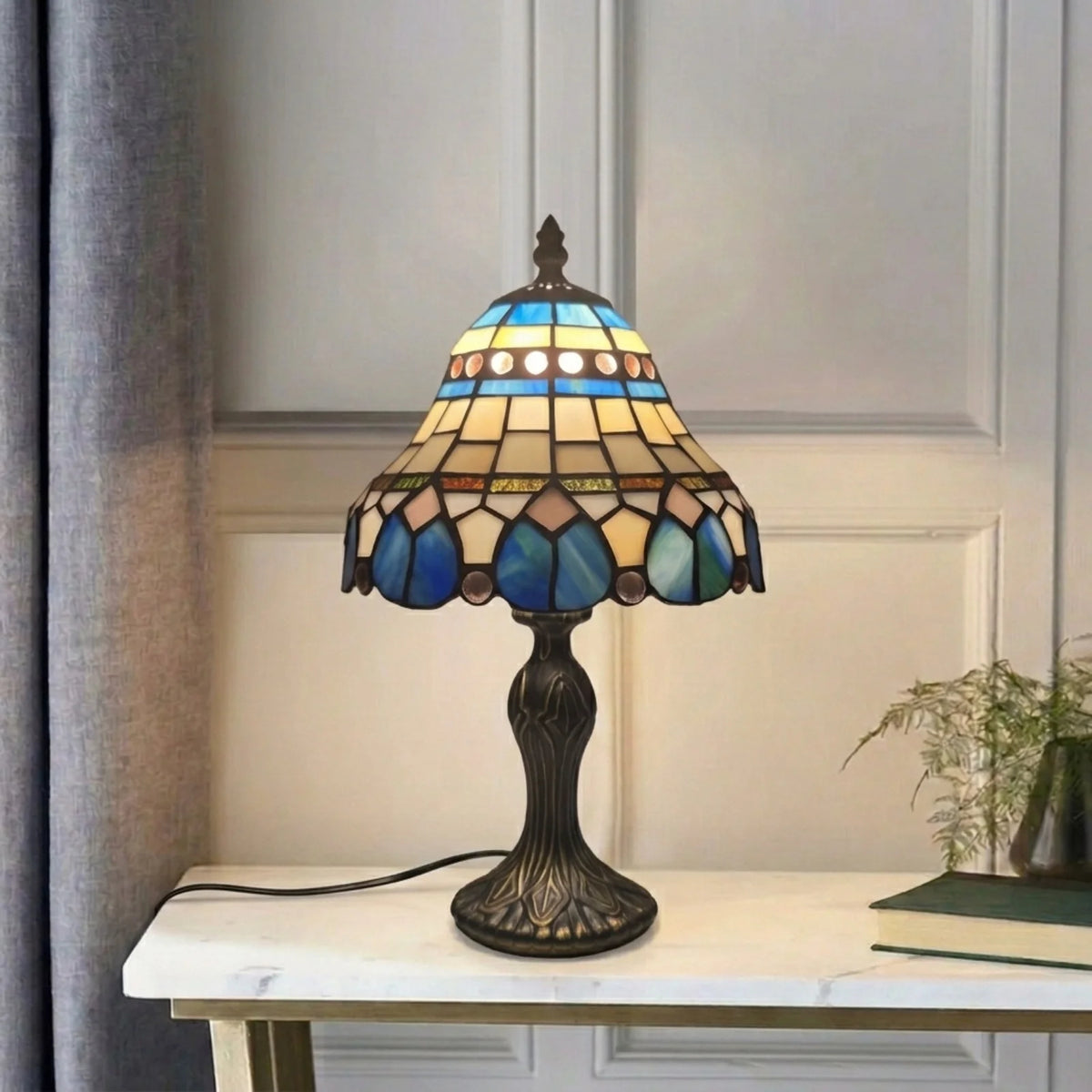 Multicolor 8 Inch Tiffany Style Table Lamp