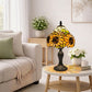 Sunflower Design Tiffany Style Stained Glass 8 Inch Table Lamp