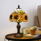 Sunflower Design Tiffany Style Stained Glass 8 Inch Table Lamp