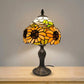 Sunflower Design Tiffany Style Stained Glass 8 Inch Table Lamp