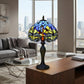 Tiffany Table Lamp Dragonfly Style Handmade 10 inch Stained Glass Multicolor UK