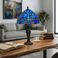 Blue Dragonfly Stained Glass Tiffany Style Table Lamp