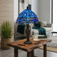 Blue Dragonfly Stained Glass Tiffany Style Table Lamp