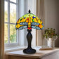 Orange Dragonfly Tiffany Style Table Lamp 10 Inch Lampshade