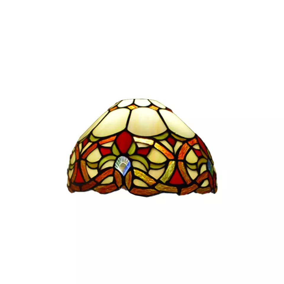 Tiffany Style 10 Inch Handmade Stained Glass Lamp Shade for Table/Pendant/Ceiling