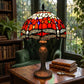 10 Inch Dragonfly Design Tiffany Style Table Lamp Hand Crafted Multicolor Stained Glass shade