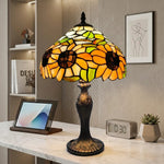 10 Inch Sunflower Tiffany Style Stained Glass Table Lamp