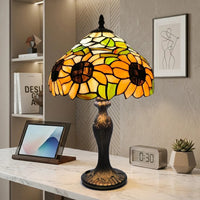 10 Inch Sunflower Tiffany Style Stained Glass Table Lamp