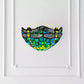 Green Dragonfly Tiffany Style Wall Lamp Stained Glass Handcrafted Uplighter