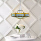 Tiffany style Yellow Hexagon Design Pendant Lamp 12 inch Stained Glass Shade