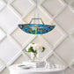 12 inch Multicolor Tiffany Pendant Lamp Dragonfly Shade Stained Glass