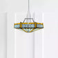 Tiffany style Yellow Hexagon Design Pendant Lamp 12 inch Stained Glass Shade